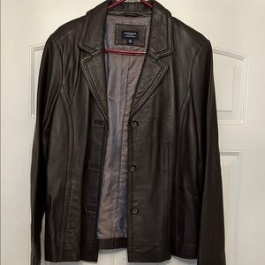 Sonoma Women’s Brown Lambskin Leather Jacket-Size XL